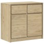 vidaXL Sideboard SAUDA Eiche-Optik 80x43x75,5 cm Kiefernholz vidaXL Sideboard SAUDA Eiche-Optik 80x43x75,5 cm Kiefernholz