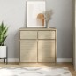 vidaXL Sideboard SAUDA Eiche-Optik 80x43x75,5 cm Kiefernholz vidaXL Sideboard SAUDA Eiche-Optik 80x43x75,5 cm Kiefernholz