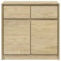 vidaXL Sideboard SAUDA Eiche-Optik 80x43x75,5 cm Kiefernholz vidaXL Sideboard SAUDA Eiche-Optik 80x43x75,5 cm Kiefernholz