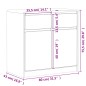 vidaXL Sideboard SAUDA Eiche-Optik 80x43x75,5 cm Kiefernholz vidaXL Sideboard SAUDA Eiche-Optik 80x43x75,5 cm Kiefernholz
