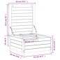 vidaXL Gartenhocker mit Kissen Wachsbraun Massivholz Kiefer vidaXL Gartenhocker mit Kissen Wachsbraun Massivholz Kiefer
