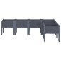 vidaXL Pflanzkasten mit Beinen Grau 160x120x42 cm PP vidaXL Pflanzkasten mit Beinen Grau 160x120x42 cm PP