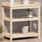 vidaXL Pflanztisch mit Ablagen 82,5x45x86,5 cm Massivholz Kiefer vidaXL Pflanztisch mit Ablagen 82,5x45x86,5 cm Massivholz Kiefer