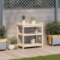 vidaXL Pflanztisch mit Ablagen 82,5x45x86,5 cm Massivholz Kiefer vidaXL Pflanztisch mit Ablagen 82,5x45x86,5 cm Massivholz Kiefer