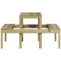 vidaXL Picknicktisch 110x134x75 cm Imprägniertes Kiefernholz vidaXL Picknicktisch 110x134x75 cm Imprägniertes Kiefernholz