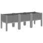vidaXL Pflanzkasten mit Beinen Hellgrau 120x40x42 cm PP vidaXL Pflanzkasten mit Beinen Hellgrau 120x40x42 cm PP