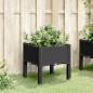 vidaXL Pflanzkasten mit Beinen Schwarz 40x40x42 cm PP vidaXL Pflanzkasten mit Beinen Schwarz 40x40x42 cm PP