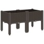 vidaXL Pflanzkasten mit Beinen Braun 80x40x42 cm PP vidaXL Pflanzkasten mit Beinen Braun 80x40x42 cm PP