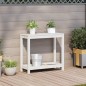 vidaXL Pflanztisch mit Ablage Weiß 82,5x35x75 cm Massivholz Kiefer vidaXL Pflanztisch mit Ablage Weiß 82,5x35x75 cm Massivholz Kiefer