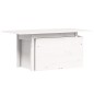 vidaXL Gartentisch Weiß 100x50x75 cm Massivholz Kiefer vidaXL Gartentisch Weiß 100x50x75 cm Massivholz Kiefer