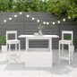 vidaXL Gartentisch Weiß 100x50x75 cm Massivholz Kiefer vidaXL Gartentisch Weiß 100x50x75 cm Massivholz Kiefer