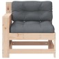 vidaXL Gartensofa mit Armlehne und Kissen Massivholz Kiefer vidaXL Gartensofa mit Armlehne und Kissen Massivholz Kiefer