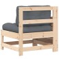 vidaXL Gartensofa mit Armlehne und Kissen Massivholz Kiefer vidaXL Gartensofa mit Armlehne und Kissen Massivholz Kiefer