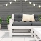 vidaXL Gartensofa mit Armlehne und Kissen Weiß Massivholz Kiefer vidaXL Gartensofa mit Armlehne und Kissen Weiß Massivholz Kiefer