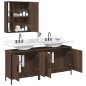 vidaXL 3-tlg. Badmöbel-Set Braun Eichen-Optik Holzwerkstoff vidaXL 3-tlg. Badmöbel-Set Braun Eichen-Optik Holzwerkstoff