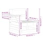vidaXL Gartensofa mit Armlehne und Beistelltisch Massivholz Kiefer vidaXL Gartensofa mit Armlehne und Beistelltisch Massivholz Kiefer