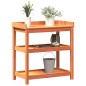 vidaXL Pflanztisch mit Ablagen Braun 82,5x45x86,5 cm Massivholz Kiefer vidaXL Pflanztisch mit Ablagen Braun 82,5x45x86,5 cm Massivholz Kiefer