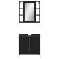 vidaXL 2-tlg. Badmöbel-Set Schwarz Holzwerkstoff vidaXL 2-tlg. Badmöbel-Set Schwarz Holzwerkstoff