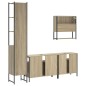 vidaXL 4-tlg. Badmöbel-Set Sonoma-Eiche Holzwerkstoff vidaXL 4-tlg. Badmöbel-Set Sonoma-Eiche Holzwerkstoff
