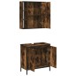vidaXL 2-tlg. Badmöbel-Set Räuchereiche Holzwerkstoff vidaXL 2-tlg. Badmöbel-Set Räuchereiche Holzwerkstoff