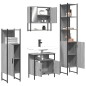 vidaXL 4-tlg. Badmöbel-Set Grau Sonoma Holzwerkstoff vidaXL 4-tlg. Badmöbel-Set Grau Sonoma Holzwerkstoff