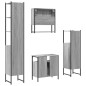 vidaXL 4-tlg. Badmöbel-Set Grau Sonoma Holzwerkstoff vidaXL 4-tlg. Badmöbel-Set Grau Sonoma Holzwerkstoff