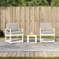 vidaXL 3-tlg. Garten-Lounge-Set Weiß Massivholz Kiefer vidaXL 3-tlg. Garten-Lounge-Set Weiß Massivholz Kiefer