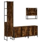 vidaXL 4-tlg. Badmöbel-Set Räuchereiche Holzwerkstoff vidaXL 4-tlg. Badmöbel-Set Räuchereiche Holzwerkstoff