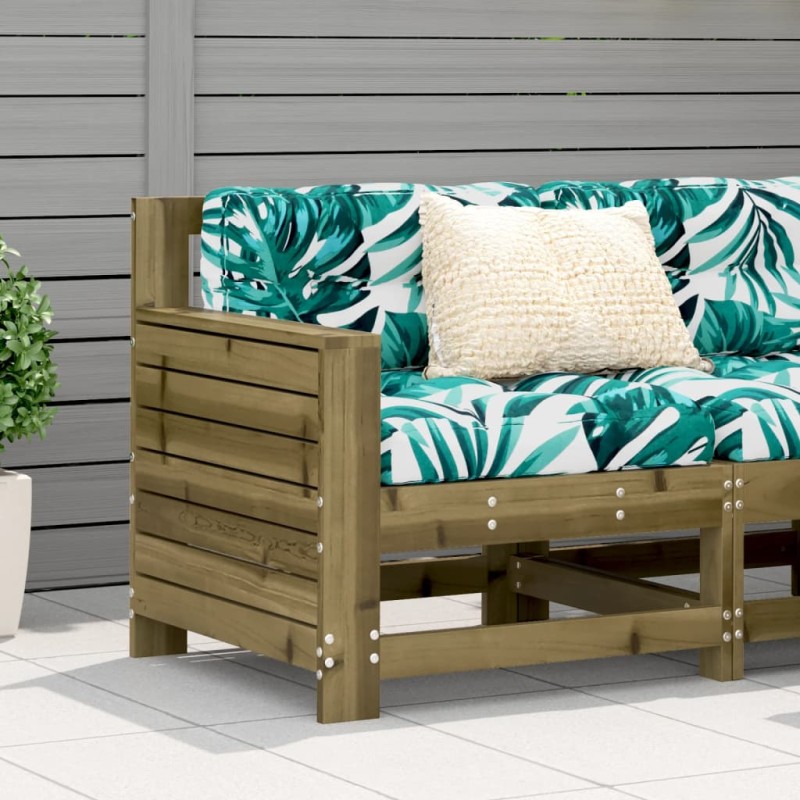 vidaXL Gartensofa mit Armlehne 69x62x70,5 cm Kiefernholz Imprägniert vidaXL Gartensofa mit Armlehne 69x62x70,5 cm Kiefernholz Imprägniert