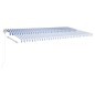 Automatische Markise mit LED & Windsensor 600x350 Blau und Weiß Automatische Markise mit LED & Windsensor 600x350 Blau und Weiß