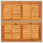 vidaXL Gartentisch Beige 80x80x75 cm Poly Rattan Akazienholz
