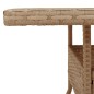 vidaXL Gartentisch Beige 80x80x75 cm Poly Rattan Akazienholz