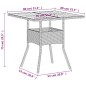 vidaXL Gartentisch Beige 80x80x75 cm Poly Rattan Akazienholz