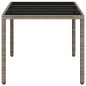vidaXL Gartentisch mit Glasplatte Hellgrau 150x90x75 cm Poly Rattan vidaXL Gartentisch mit Glasplatte Hellgrau 150x90x75 cm Poly Rattan