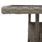 vidaXL Gartentisch mit Glasplatte Hellgrau 80x80x75 cm Poly Rattan vidaXL Gartentisch mit Glasplatte Hellgrau 80x80x75 cm Poly Rattan
