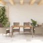 vidaXL Gartentisch Beige 150x90x75 cm Poly Rattan Akazienholz vidaXL Gartentisch Beige 150x90x75 cm Poly Rattan Akazienholz