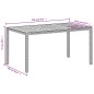 vidaXL Gartentisch Beige 150x90x75 cm Poly Rattan Akazienholz vidaXL Gartentisch Beige 150x90x75 cm Poly Rattan Akazienholz