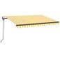 Gelenkarmmarkise Automatisch 350x250 cm Gelb und Weiß Gelenkarmmarkise Automatisch 350x250 cm Gelb und Weiß