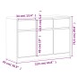 vidaXL Sideboard SAUDA Eiche-Optik 114x43x75,5 cm Kiefernholz vidaXL Sideboard SAUDA Eiche-Optik 114x43x75,5 cm Kiefernholz