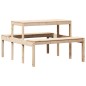 vidaXL Picknicktisch 110x134x75 cm Massivholz Kiefer vidaXL Picknicktisch 110x134x75 cm Massivholz Kiefer