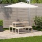 vidaXL Picknicktisch 110x134x75 cm Massivholz Kiefer vidaXL Picknicktisch 110x134x75 cm Massivholz Kiefer