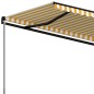 Gelenkarmmarkise Automatisch 350x250 cm Gelb und Weiß Gelenkarmmarkise Automatisch 350x250 cm Gelb und Weiß