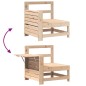 vidaXL Gartensofa mit Armlehne und Beistelltisch Massivholz Kiefer vidaXL Gartensofa mit Armlehne und Beistelltisch Massivholz Kiefer