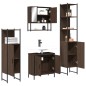 vidaXL 4-tlg. Badmöbel-Set Braun Eichen-Optik Holzwerkstoff vidaXL 4-tlg. Badmöbel-Set Braun Eichen-Optik Holzwerkstoff