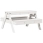 vidaXL Picknicktisch für Kinder Weiß 88x97x52 cm Massivholz Kiefer vidaXL Picknicktisch für Kinder Weiß 88x97x52 cm Massivholz Kiefer