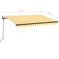 Gelenkarmmarkise Automatisch 350x250 cm Gelb und Weiß Gelenkarmmarkise Automatisch 350x250 cm Gelb und Weiß