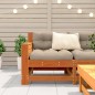 vidaXL Gartensofa mit Armlehne und Kissen Wachsbraun Massivholz Kiefer vidaXL Gartensofa mit Armlehne und Kissen Wachsbraun Massivholz Kiefer