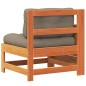 vidaXL Gartensofa mit Armlehne und Kissen Wachsbraun Massivholz Kiefer vidaXL Gartensofa mit Armlehne und Kissen Wachsbraun Massivholz Kiefer