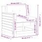 vidaXL Gartensofa mit Armlehne und Kissen Wachsbraun Massivholz Kiefer vidaXL Gartensofa mit Armlehne und Kissen Wachsbraun Massivholz Kiefer