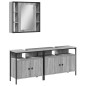 vidaXL 3-tlg. Badmöbel-Set Grau Sonoma Holzwerkstoff vidaXL 3-tlg. Badmöbel-Set Grau Sonoma Holzwerkstoff